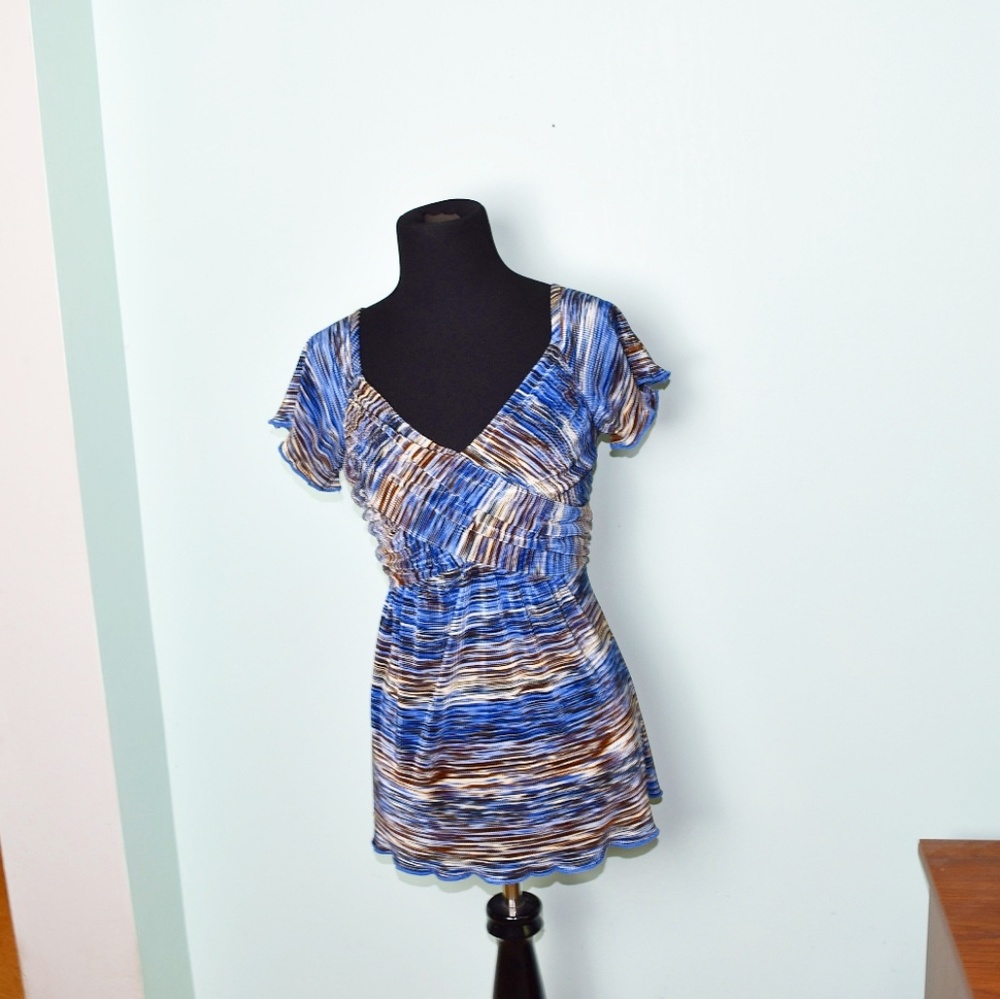 Beautiful Blue and Hazel Blouse
